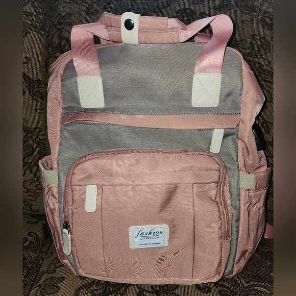 Pink and Gray Lovevook Backpack - Picture 2 of 4